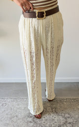 Pantalon dentelle SEVILLE - écru