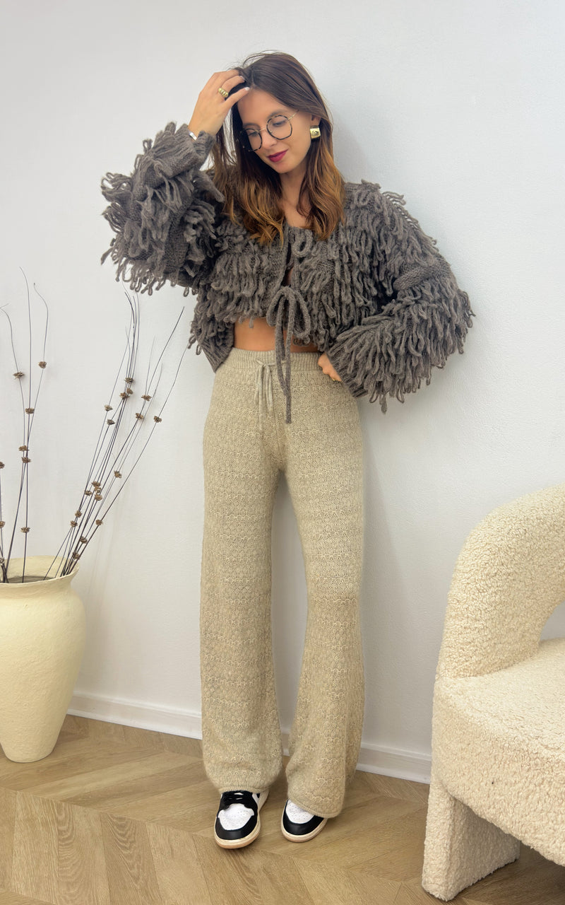 Pantalon maille TALIA - beige 🇮🇹