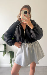 Veste à carreaux NINE - noir et blanc