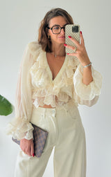 Blouse dentelle CASTILLE - écru