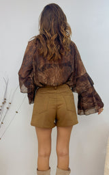 Short suédine NAYA - camel