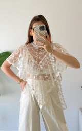 Blouse dentelle PALMA - écru