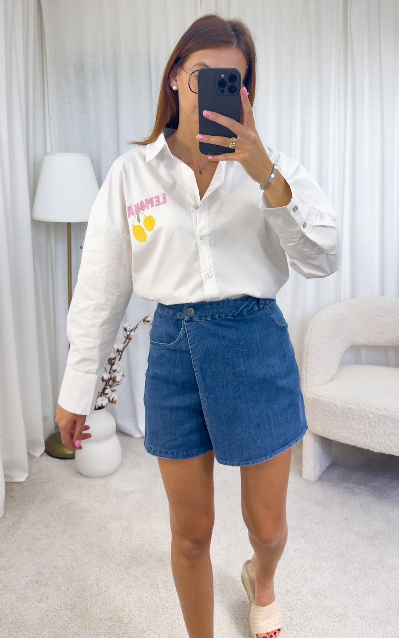 Chemise blanche oversize LEMONADE