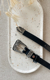 Ceinture cuir EDRIS - noir
