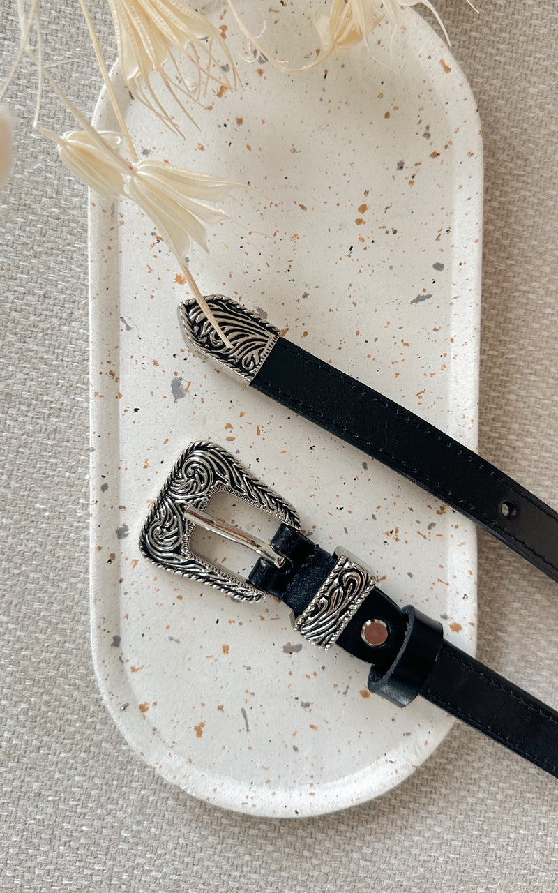 Ceinture cuir EDRIS - noir