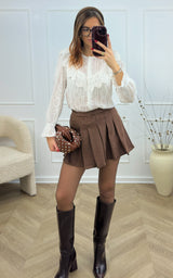 Blouse dentelle NOAME - blanc