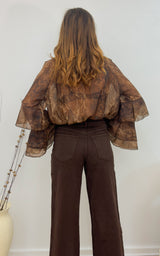 Blouse serpent AMBRINE - marron 🇮🇹