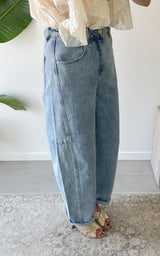 Jeans ballon ORVIETA - bleu