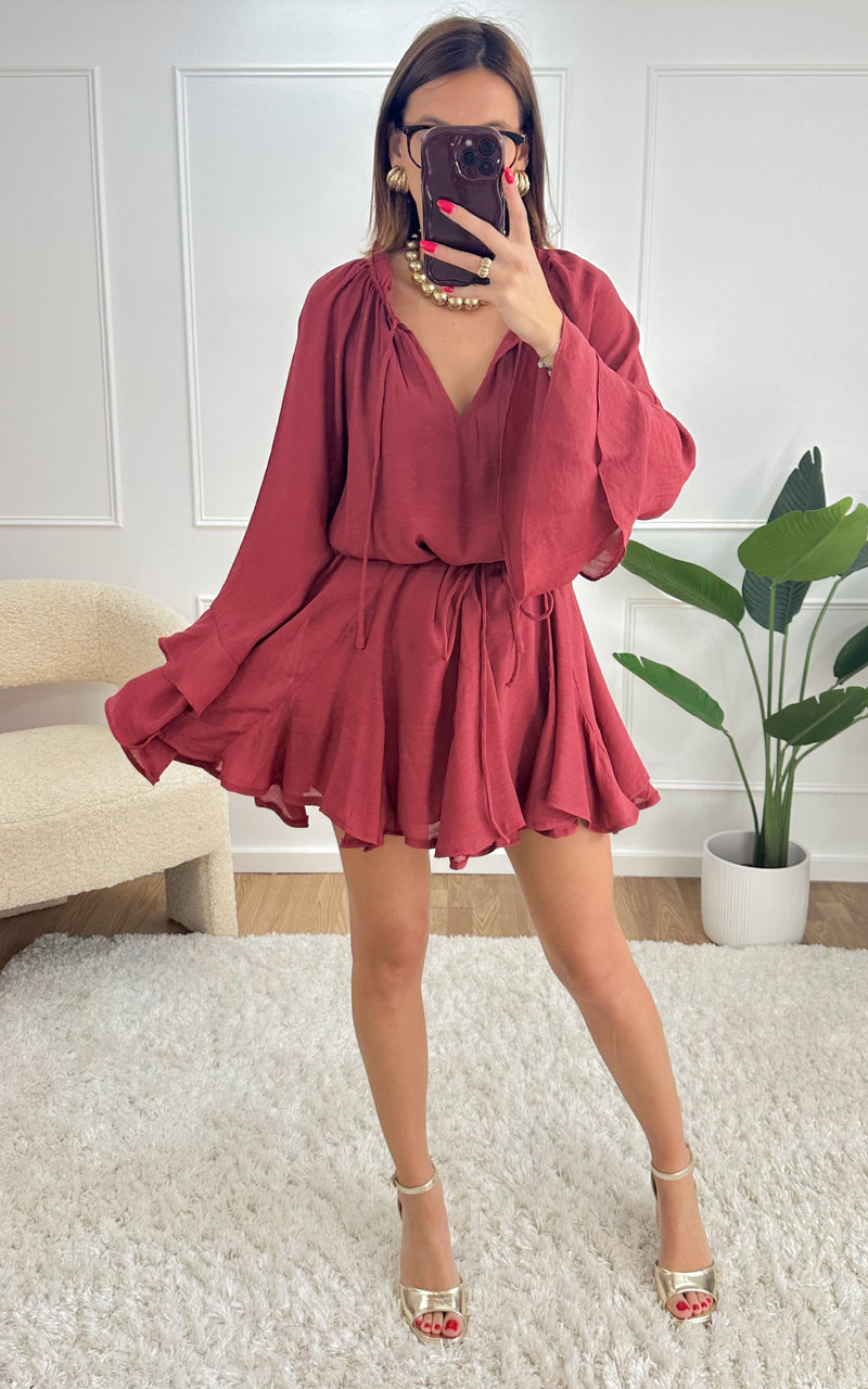 Robe ISALYS - bordeaux