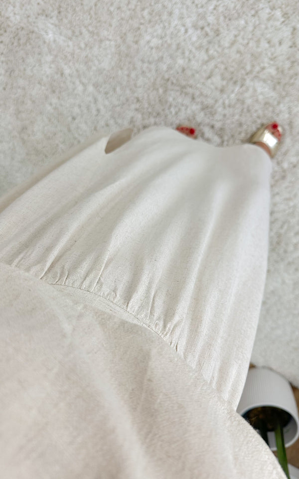 Jupe en lin ORLANE - beige