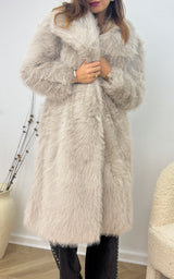 Manteau fausse fourrure BERIL - beige