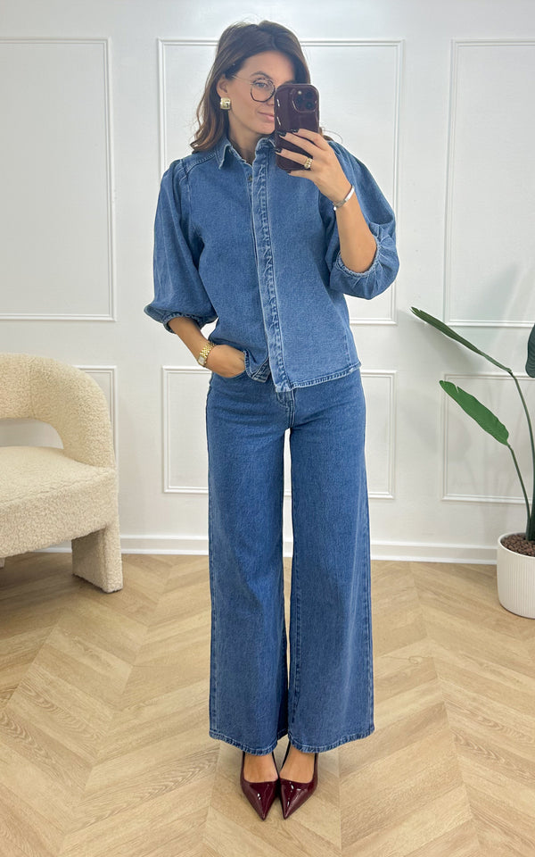 Chemise jeans AMURY - bleu