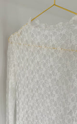 Top dentelle PARMA - blanc