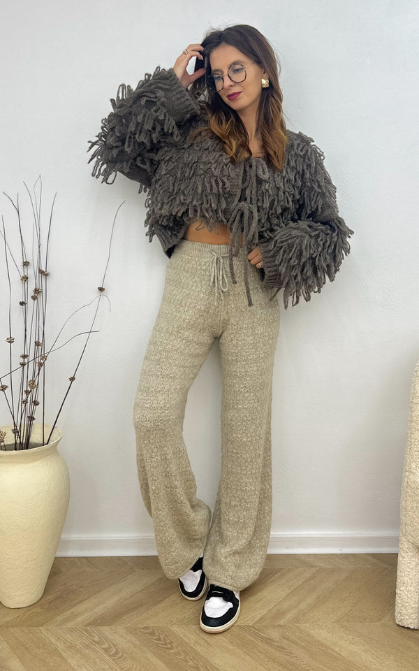 Pantalon maille TALIA - beige 🇮🇹