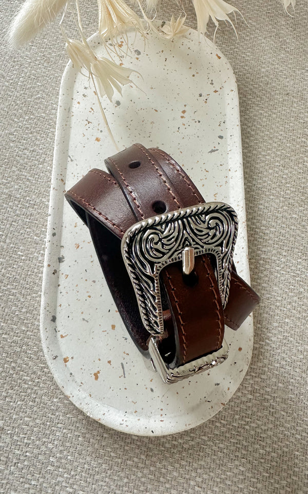 Ceinture cuir EDRIS - marron