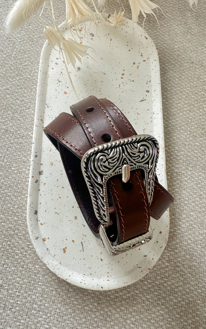 Ceinture cuir EDRIS - marron