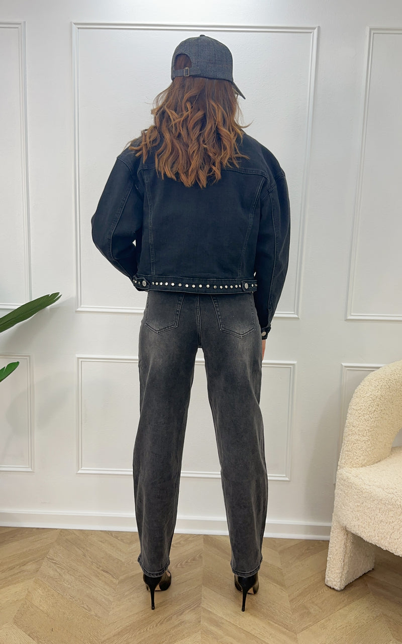 Veste à clous SILAS - noir