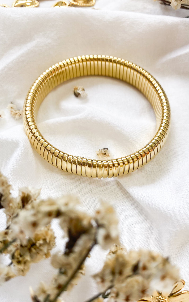 Bracelet épais doré "Yumi"