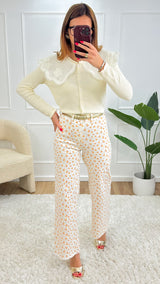 Jeans MELUSINE - fleuri