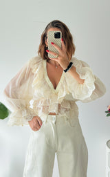 Blouse dentelle CASTILLE - écru