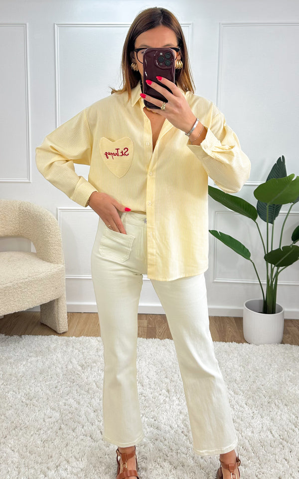 Chemise rayée TYLIO - jaune