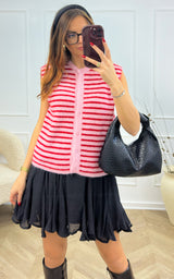 Gilet SOHANNIS - rouge et rose 🇮🇹