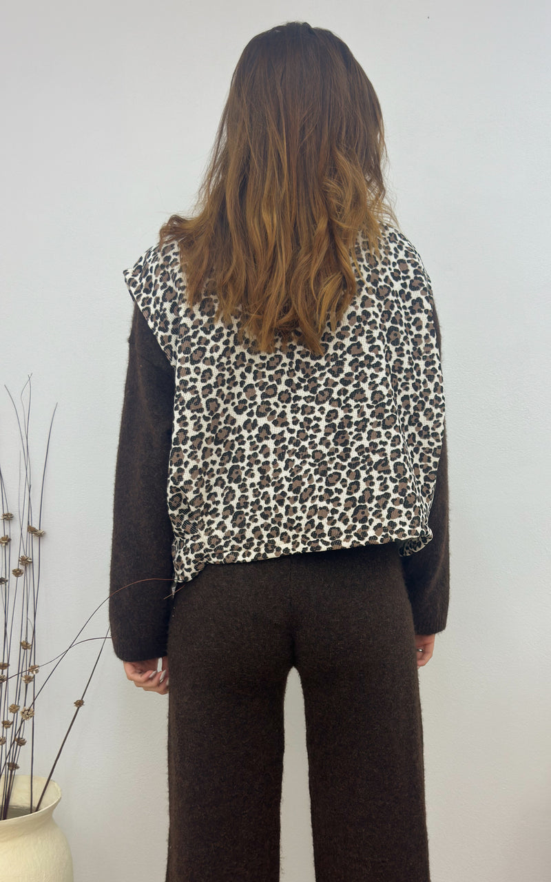 Gilet LAURELINE - léopard 🇮🇹