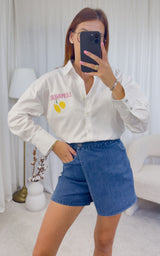 Chemise blanche oversize LEMONADE