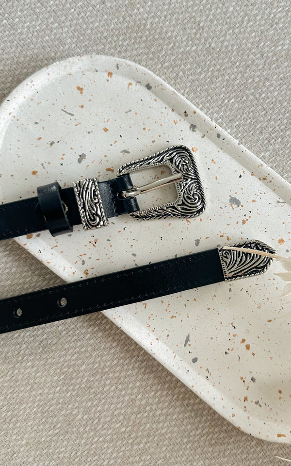 Ceinture cuir EDRIS - noir