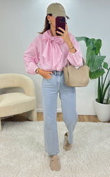 Chemise rayée EVIE - rose