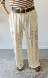 Pantalon dentelle SEVILLE - écru