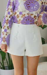 Short blanc pailleté "Malena"