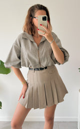 Jupe plissée SOLVEIG - beige
