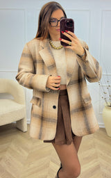 Blazer carreaux CARRA - beige 🇮🇹