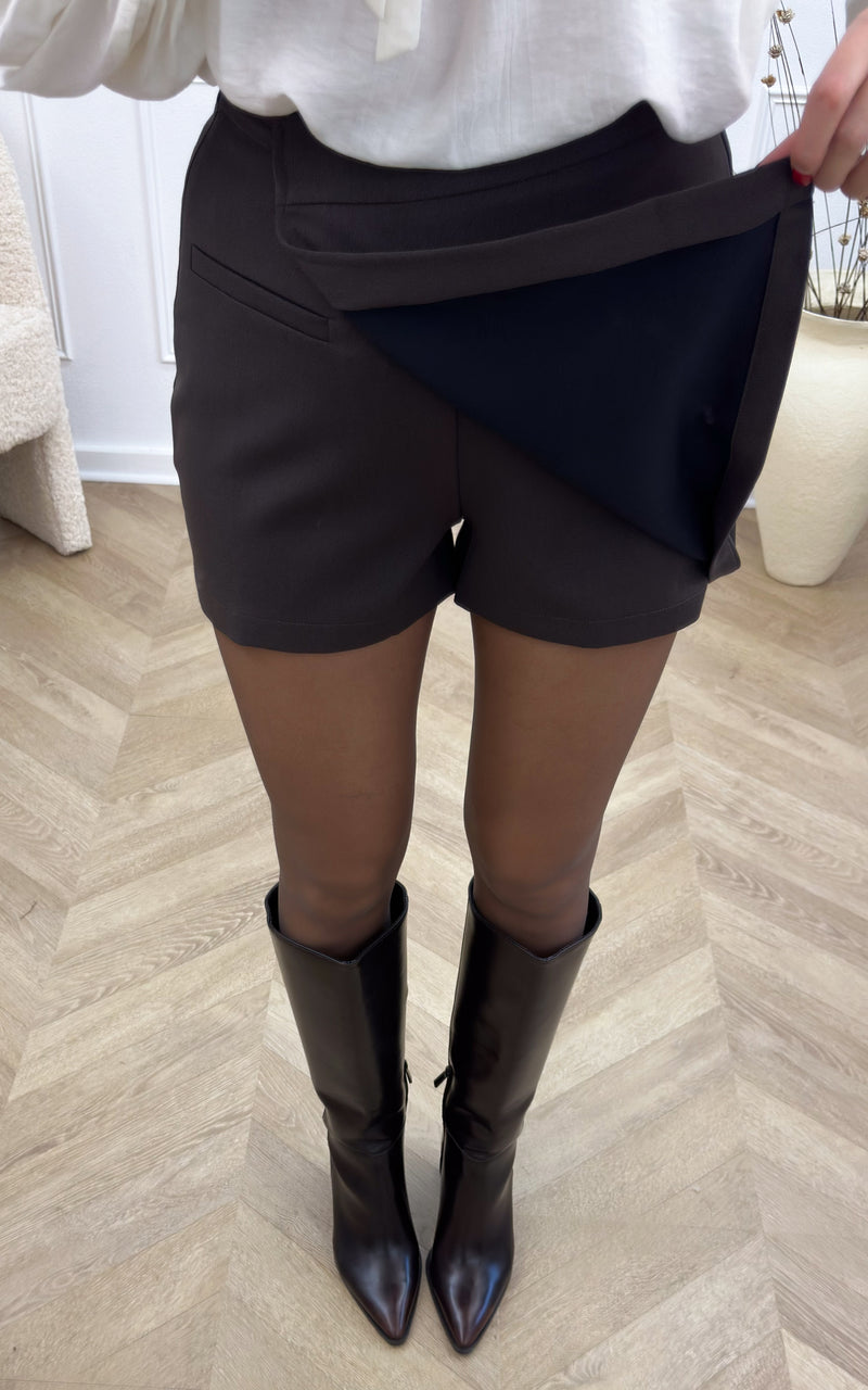 Jupe-short MALEK - chocolat