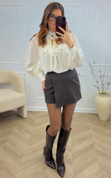 Jupe-short MALEK - chocolat