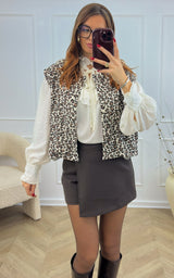Gilet LAURELINE - léopard 🇮🇹