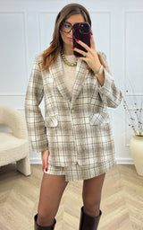 Blazer carreaux NEYSSIA - beige