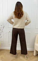 Pantalon velours ALPHA - chocolat