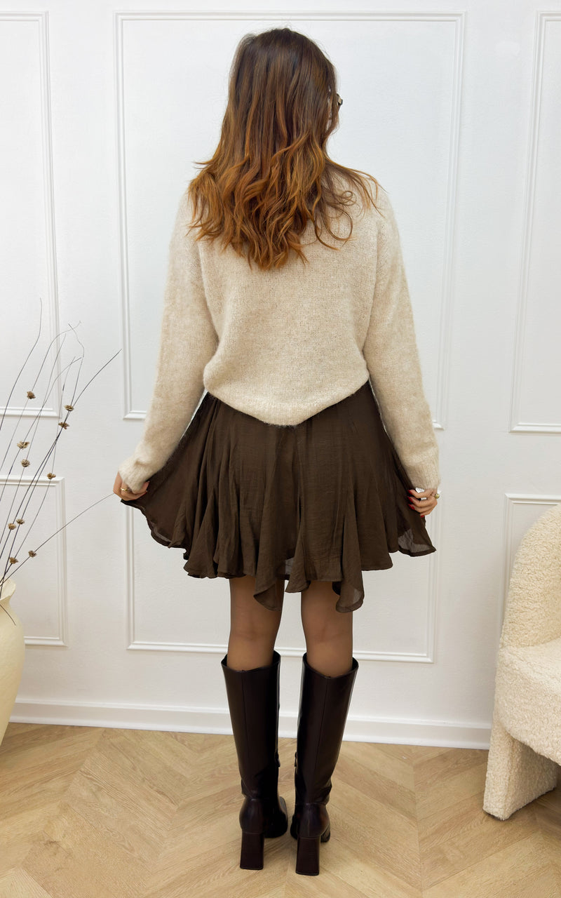 Jupe L'INDISPENSABLE - chocolat