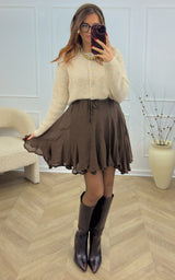 Jupe L'INDISPENSABLE - chocolat