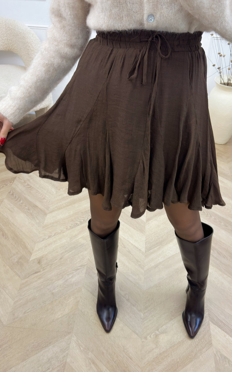 Jupe L'INDISPENSABLE - chocolat