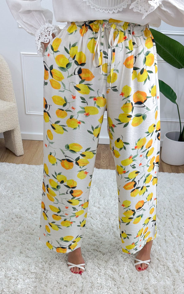 Pantalon citron CALIE - citron
