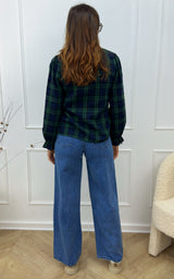 Chemise GABYN - bleu et vert