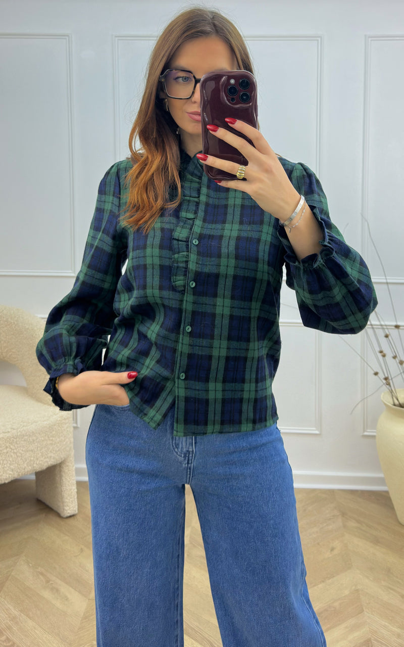 Chemise GABYN - bleu et vert