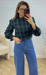 Chemise GABYN - bleu et vert