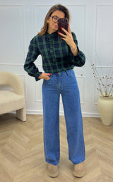 Chemise GABYN - bleu et vert