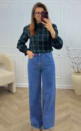 Chemise GABYN - bleu et vert