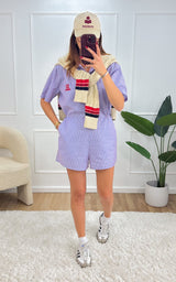 Combishort rayée SOPHIA - bleu