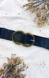 Ceinture élastique noire et dorée GYIZO